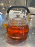 天喜（TIANXI）煮茶器蒸煮茶壶玻璃泡茶壶电陶炉加热烧水壶家用功夫茶具套装 编织方把茶壶【防烫把手】 900ml 实拍图