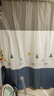 韩娜（Hanna）浴帘布浴室隔断帘洗澡帘免打孔套装卫生间窗帘门帘淋浴防水防霉 新款吊灯（保暖防水-防霉不透） 单帘150宽*180高+挂环（不含杆） 实拍图