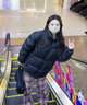 花田衣亩羽绒服女2024新款冬季oversize加厚面包服宽松简约外套90%白鸭绒 黑色 90%鸭绒慵懒风 S#推荐体重（90-110斤） 实拍图