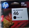 惠普（HP）46墨盒原装 适用deskjet2020hc/2520hc/2529/2029/4729打印机墨水 46黑色墨盒(约1500页) 实拍图