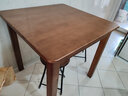 恺霖迪（Kayleen Deer）实木餐桌椅组合家用四方桌小户型饭桌正方形小桌子八仙桌实木方桌 胡桃色【单桌子】 边80*80高75cm 实拍图