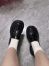 乐福鞋女春夏秋季新款日系复古百搭学生jk单鞋配裙子休闲小皮鞋女 亮光黑色 37 实拍图