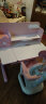 Hello Kitty【送货到家】儿童学习桌中小学生书桌椅可升降写字桌椅套装男女孩 1米加厚板+高书架+减压矫姿椅 粉 实拍图