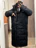 NEPA耐葩韩国进口秋冬户外男女同款长款羽绒服防风保暖鸭绒服7JF2022 黑色C01 XS 160/84A090 实拍图