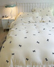无印良品牛奶绒床上四件套冬季加厚保暖床单被套床笠家用宿舍可裸睡套件4 清心-爱心蓝【加厚牛奶绒面料】 1.8m 床单款 四件套-被套200*230cm 实拍图