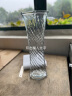 墨斗鱼玻璃花瓶北欧轻奢30cm水培富贵竹玫瑰百合插花器六角斜纹花瓶 实拍图