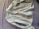 无印良品（MUJI） 女式 法兰绒 立领衬衫长袖格子上衣秋季白衬衣纯棉全棉 BCB41C2A 米色格纹 M 实拍图
