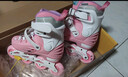 乐秀（ROADSHOW）轮滑鞋儿童溜冰滑冰鞋可调男女童专业轮滑鞋6-12岁初学RX1S滑轮鞋 【锁轮款】粉色R8套装送礼包 M 中码(32-35适合4-7岁) 实拍图
