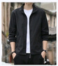 真维斯（JEANSWEST）外套男春秋季新款夹克男士立领修身休闲潮流简约男装百搭冬季衣服 黑色+包邮退换 2XL （推荐150-165斤） 实拍图