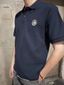 真维斯（Jeanswest）Polo衫男夏季重磅假两件短袖上衣宽松大码美式潮牌翻领半袖保罗衫 藏青 XL 建议体重145-160斤 实拍图