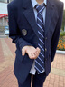唐号（tanghao）dk制服西装男套装日系复古学生情侣jk班服学院风春秋季西服外套潮 黑色西服+白色衬衫+黑西裤+胸牌 XL 实拍图