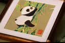南京历代云锦博物馆南京云锦研究所熊猫刺绣摆件中国特色工艺品七夕礼物纪念品送老外 六则黄地竹报平安摆件 17*17*2 实拍图