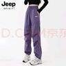 JEEP SPIRIT冲锋裤女2024新款春秋季户外防风防水速干伞兵登山裤休闲长裤 女款-紫色 S 实拍图