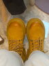 骆驼（CAMEL）经典大黄靴反绒系带粗跟户外工装靴短靴 L23W076065 土黄 38 晒单实拍图