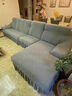 粉小萌裙边沙发套罩全包万能弹力三座贵妃一体式四季通用型老式客厅盖布 深灰 右扶--贵妃（140-180）扶手110内 实拍图