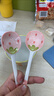 草莓陶瓷碗勺家用高颜值米饭碗少女心甜品碗釉下彩餐具套装 【2个装】草莓陶瓷长柄勺 实拍图