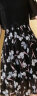 丹慕妮尔拼接收腰碎花连衣裙女夏披肩设计假两件雪纺裙子 黑色 155/80A/S 晒单实拍图
