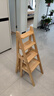 木马人实木折叠家用两用梯凳子梯椅子踏步阶梯登高凳踏脚阳台室内爬梯子 橡胶木四层-升级旗舰款原木色 实拍图