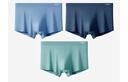 GUJIN古今男士内裤仿莫宽松透气柔软短裤男四角裤衩男平角短裤3条装 湖蓝-艳蓝-中蓝 3条 XL (175) 实拍图