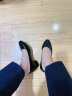 威谷尔 空姐工作鞋黑色女皮鞋粗跟上班久站软底舒适职业面试高跟鞋 3.5厘米超纤（标准皮鞋码  ） 35 晒单实拍图