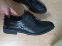 GENAI商务正装皮鞋男士增高夏季镂空凉鞋洞洞透气真皮凉鞋中年男鞋子男 黑色【镂空】夏天透气皮凉鞋 41 码(255mm) 实拍图