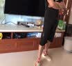 浩术冰丝高档七分裤男士印花宽松外穿7直筒短裤加肥加大码潮流7分裤 黑色+藏青【两件装】 2XL【建议135-150斤】 实拍图