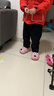 幸福玛丽（Cheerful Mario）儿童棉拖鞋包跟防水保暖毛拖鞋女孩软底棉鞋粉色内长20cm 实拍图