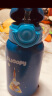 史努比（SNOOPY）儿童保温杯带吸管直饮男女小学生316不锈钢喝水杯子双盖壶500ml蓝 实拍图
