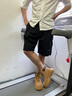 森马马丁靴男夏季2025新款厚底大黄女靴皮面复古英伦风男士雪地靴子男 咖喱黄(男款) 43 实拍图