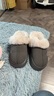 朴西棉拖鞋女新款棉绒拖鞋加厚软底秋冬室内居家用麂皮绒时尚情侣棉拖 榆木棕 36-37 实拍图