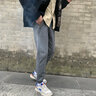 季骆森运动裤男秋冬季纯色棉质保暖加绒加厚裤子男士束脚运动跑步休闲裤 黑色-拉链款【加绒加厚】 XL 实拍图