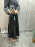 朗姿冬季新款复古气质法式典雅羊毛伞摆半身裙中长款裙子女 深灰色 M 实拍图
