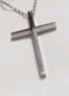 奥斯坦汀十字架项链男高级设计感潮流钛钢情侣吊坠刻字情人节礼物送男生友 钢色（免费刻字） 大号(配链约50CM) 实拍图