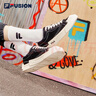 FILA FUSION斐乐男鞋POP帆布鞋潮牌男子潮流板鞋街拍运动休闲鞋男 黑-BK 42.5 实拍图