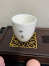 龙寅茶杯茶具陶瓷手绘羊脂玉大号品茗单杯主人杯家用喝茶个人杯 羊脂玉品茗杯如意款 实拍图
