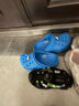 crocs卡骆驰贝雅儿童洞洞鞋男女童户外包头沙滩鞋拖鞋/207013/207012 海蓝-456 34 (205mm) 实拍图