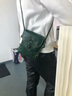ANDSEEYOU品牌 手机袋女 牛皮轻便斜挎小包 休闲真皮单肩包 随身迷你小背包 果绿色 实拍图