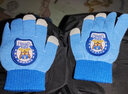 汪汪队立大功汪汪队儿童手套冬季男童手指套保暖挡风毛线宝宝五指手套女童玩雪 藏青色阿奇（3-8岁） 实拍图