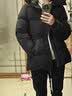君羽反季羽绒服女中长款800高蓬白鹅绒连帽时尚加厚保暖鹅绒服女外套 黑色 XL （推荐126-140斤） 实拍图