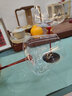 Nusider轻奢黑红领结手工水晶红酒杯套装纤薄大号家用高脚杯葡萄酒杯酒具 720ML勃艮第X2只 大肚收口 实拍图