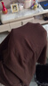 ubras倍暖圆领亲肤羊毛保暖套装女士保暖肌底衣秋衣秋裤 巧克力色 S 实拍图