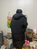 amber heey韩版大口袋白鸭绒羽绒服女2025新款中长款轻薄连帽保暖女士外套 黑色 M 推荐（125-160斤） 实拍图