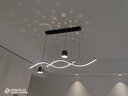 四季沐歌led餐厅吊灯具餐桌创意轻奢灯饰现代简约可调节客厅卧室中山 满天星-48瓦三色调光-黑金款 实拍图