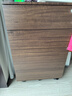 洛克菲勒 钢制文件活动柜三抽屉柜 办公储物矮柜移动铁皮柜子带锁 黑框经典胡桃木纹 实拍图