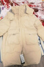 雅鹿羽绒服女中长款2025冬季新款时尚韩版连帽女士加厚保暖宽松外套 卡其色 S (155) 实拍图