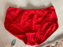 欧迪芬（Ordifen）秋冬年健康棉质内裤女舒适柔软透气吸汗小裤蝴蝶结2条装送女友 中国红 L (165/95) 实拍图