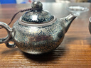 建缘天成建盏茶杯油滴兔毫鹧鸪斑柿红乌金百花菊花陶瓷杯子随缘盏 1把双耳壶-容量约200cc 实拍图