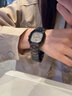 古欧（GUOU）手表女学生复古时尚气质女士精致方形带日历石英钢带情侣手表一对 枪灰 实拍图