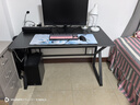 甄严选电脑桌台式电竞桌椅套装组合桌子办公家用桌学习桌书房书桌写字桌 【黑架+黑碳纤纹面】单桌120*70 实拍图