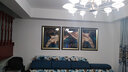 艺米 客厅装饰画现代简约壁画沙发背景墙画挂画欧式餐厅麋鹿孔雀有框三联画 新品设计-星夜琼海（亮闪工艺+高透有机玻璃） 63*80大气套装(适合3.5-4.5m沙发墙) 实拍图